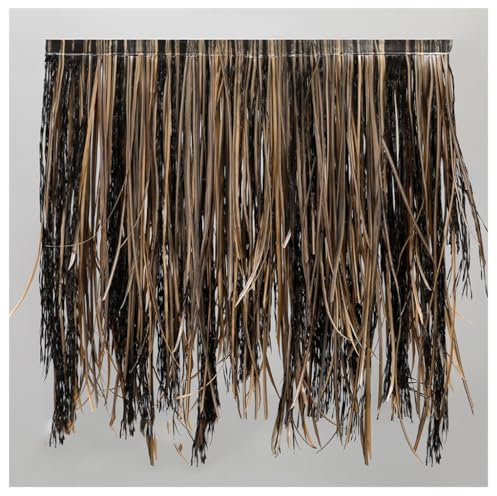 Artificial Straw Thatched Roof Decoration for Villa Pavilion Seaside Thatched Eaves Black Plastic Fake Thatch Roof Man Made Straw Decor 2pcs