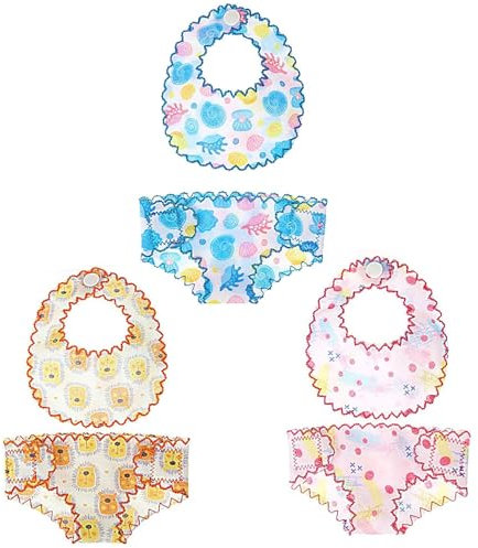 Zonoori 6 Stück Puppenwindeln Stoff 28 - 35 cm Set, Puppen Windeln