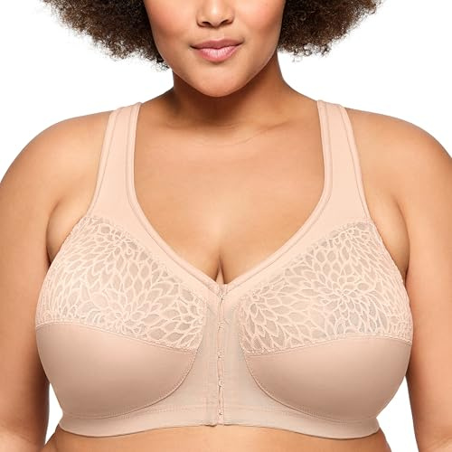 Glamorise Soutien-Gorge MagicLift Grandes Tailles Dos Nageur et Fermeture Frontale n°1206