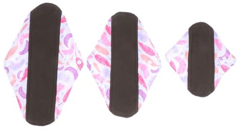 Vaguelly 3pezzi Assorbenti Igienici Lavabili Riutilizzabili Assorbenti Mestruali Bambù Super e Duraturi Per Diverse Esigenze Ciclo