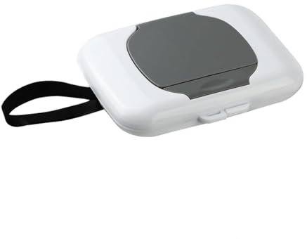 Gray Travel Wipe Holder Reusable, Hanging Dispensers Refillable Wipe Case Safe Wet Storage Baby Wipe Holder Travel Diaper, Wet Wipe Container Box Strollers, Wipe Holder Wet