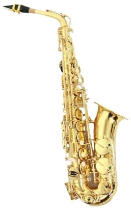 Professionell Saxofon Nybörjare Ess altsaxofon Bleckblåsinstrument Guldlack Med Fodral