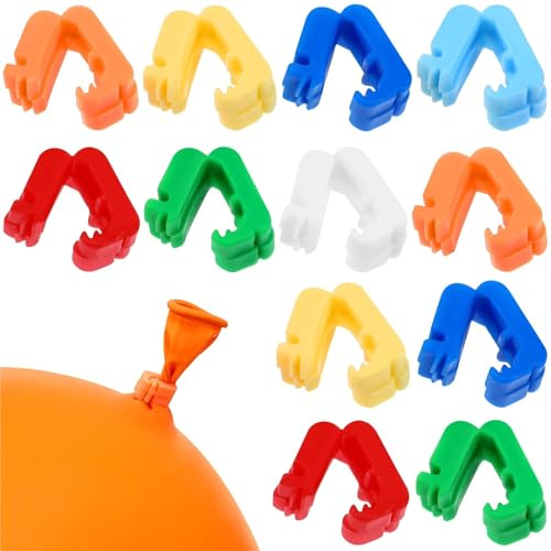 JianPI Balloon Clips,200/500/800pcs Balloon Clips Sealing Tool Plastic Colorful for Party Wedding Baby Shower Decorations(800pcs)
