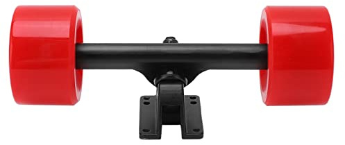 Set di truck e ruote per skateboard, ruote in PU con durezza 82A e cuscinetti ABEC 9, truck in lega di magnesio e alluminio per skateboard elettrici, longboard e dance board (Rossa)