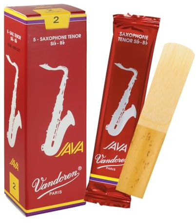 Vandoren SR272R Tenor Sax JAVA Red Reeds Strength 2; Box of 5