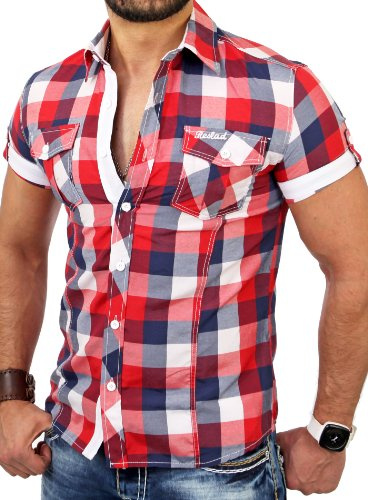 Reslad Oceanside RS-7065 Chemise manches courtes à carreaux