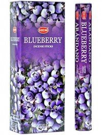 Blueberry Lot de bâtonnets d'encens (6 paquets = 120 bâtonnets) avec support pour canne par Sterling effectz