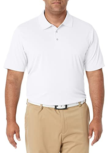 Amazon Essentials Polo de Golf, Secado Rápido, Manga Corta Hombre, Blanco, XXL