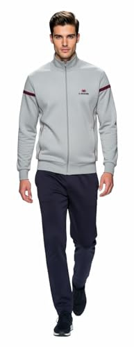 Il Granchio Tuta Uomo Completa Estiva in Felpa Di Cotone, Adatta Alle 4 Stagioni, Sportiva e Leggera (XL, 1001 Grigio Melange)