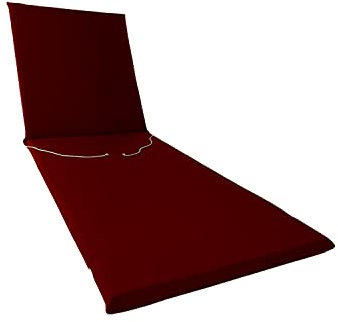 Il Tuo Artigiano Design Cojín para tumbona, plegable, de algodón, semihidrófugo y antimanchas, colchoneta artesanal fabricada en Italia (Burdeos)