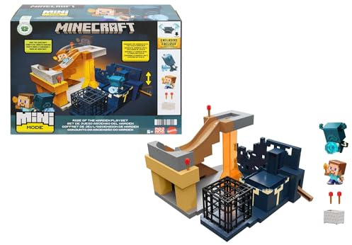 Mattel Minecraft Coffret L’Ascension De Warden avec 2 Mini-Figurines Steve et Warden et Code DLC, HXT72