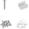 KSIBNW Pack of 50 LED Neon Mounting Clips, 50pcs Screws for LED Strip Lights Neon Waterproof, Tube Clamps Fastening Clamps Garden Strip Lights for 220 V Neon LED Strip Light Flexible