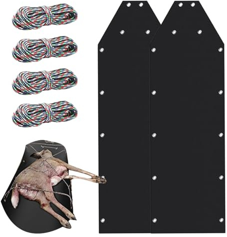 Trineo de Remolque de – Trineo Estable con Cuerda para Transporte de Caza, en Hielo o Camping | Trineo portátil Multiusos para Perros para Caza, jardín, Transporte de Madera, al Aire