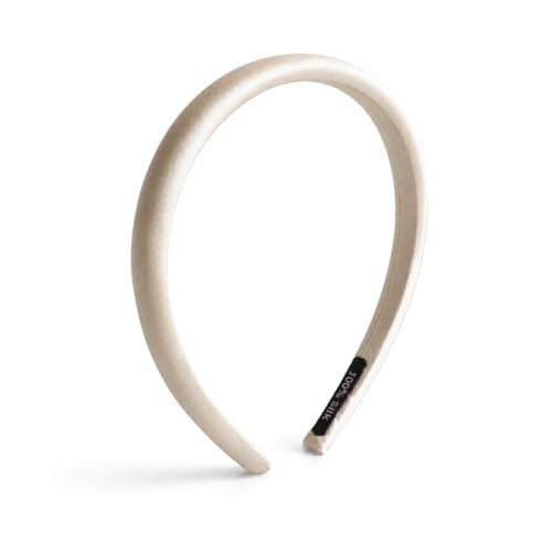 100% mullbärssiden diadem för kvinnor, 30 momme smalt vadderat hårband, 1,5 cm, mjukt och slätt håraccessoar för kvinnor och flickor