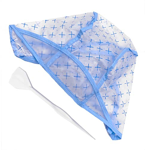 Colortrak 24 Disposable Caps with 2 Needles Kit for Tipping, Hair Color and Highlighting, Lined Cap with Neck Protector Minimizes Color Bleeding, Pull-Out Visor Protects Face, Flap Protects Skin