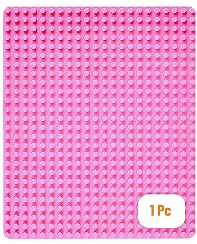 Premium Large Peg Pink Base Plate - 38cm x 27cm DUPLO-Compatible Baseplate - Compatible with LEGO DUPLO Bricks – Large Pegs Compatible with LEGO DUPLO Blocks | Compataible with LEGO DUPLO Baseplates