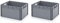 2x Eurobehälter-Eurobox 80 x 60 x 42 cm inkl. gratis Zollstock 2er Set