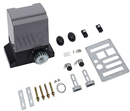 Acesunny Schiebetorantrieb Toröffner Torantrieb Sliding Gate Opener Fernbedienung Schiebetorantrieb 1200KG/2000KG Toröffner Komplett-Set Motor IP44 (750W)