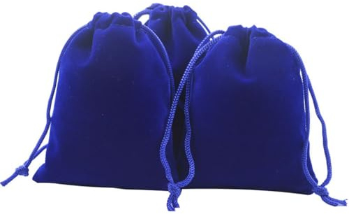 Qiantull Sacchetti di velluto grandi, 10 pz, 15 x 20 cm, per gioielli, in velluto, per matrimoni, feste, regali, sacchetti di stoffa con cordoncino, per matrimoni, feste, colore blu navy, 15 x 20 cm
