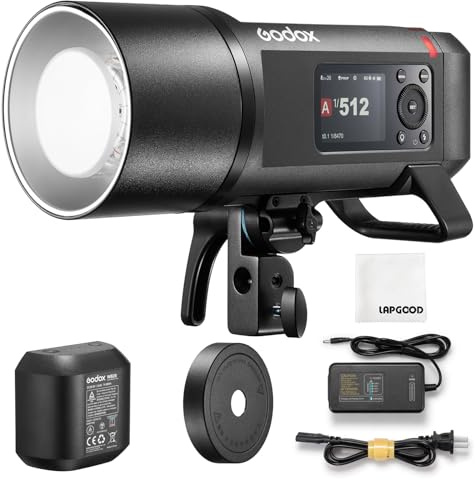 Godox AD600PRO II Outdoor Blitz AD600PROII 600Ws Blitz TTL Blitzgerät GN87 0.01-0.9s Rückrufzeit,2.4G 1/8000 HSS 40W LED Licht,One-Tap-Synchronisation mit X3-Auslöser 40W Zweifarben Einstelllicht