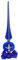 IMIKEYA Weihnachtsbaumspitze Blau Plastik Baumspitze Weihnachten 29cm Mattes Vintage Christbaumspitze Flocked Weihnachtsbaum Spitze Baumkronen Ornament für Weihnachten Party