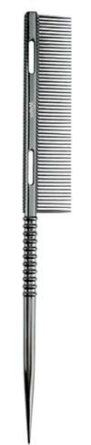 Peigne Queue-de-| À Dents Métalliques Pour Raies Précises,Peigne Ergonomique Ébouriffant Démêlant pour Coiffure