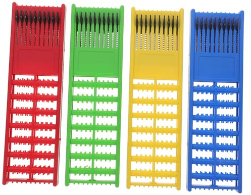 TOYANDONA 4 Stück Angelgeräte Aufbewahrungsregal aus Abs Kompakt und Leicht zu Tragen Inklusive Führungslinienhalter für Reise und Einfache Organisation der Angelschnur