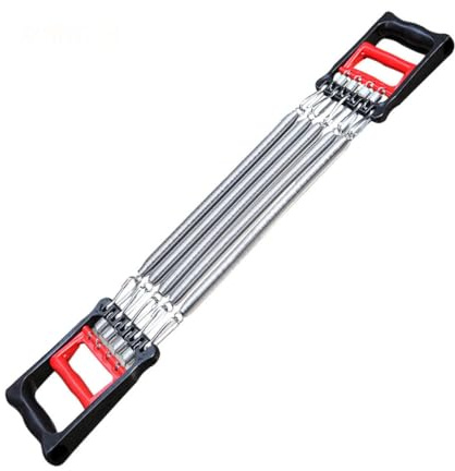 DECHOUS Expansor de Pecho Multifuncional Resortes Ajustables Bandas Elásticas de Resistencia para Fitness Equipo Portátil para Entrenamiento Muscular Pectoral en Color Rojo y Negro