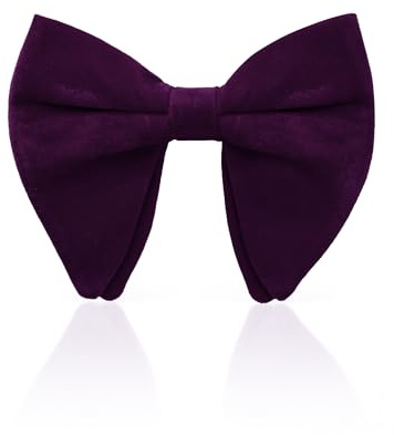 HISDERN Men's Pre-Tied Bow Tie Velvet Adjustable Solid Color Bowtie Formal Neck Bow Ties for Wedding Party