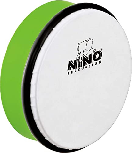 Nino Percussion NINO4GG Tambourin en plastique ABS Vert 15,2 cm