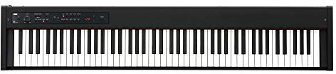 Korg D1 BK Digital Piano (ideal für die Bühne oder Zuhause, mit Dämpfungspedal und Notenpult) Schwarz