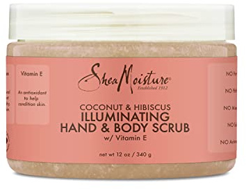 SheaMoisture Body Scrub for Dull Skin Illuminating Coconut and Hibiscus Cruelty-Free Skin Care 12 oz