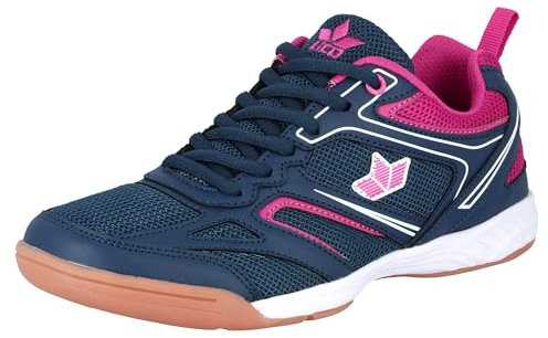 Lico Unisex Airsoft Indoor Hallenturnschuh, Marine Pink Weiß, 43 EU