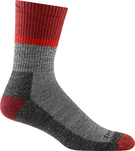 Darn Tough Men's Number 2 Micro Crew Midweight Hiking Socks (Style 1974) - Grey, Large