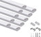 Besseto LED Profil10 x 1,5m，U-Form Streifen Licht Diffusor Aluminium Profil Kanal mit milchiger Abdeckung,Endkappen und Montagehalterung,LED Aluprofil für Stripes/Streifen Licht