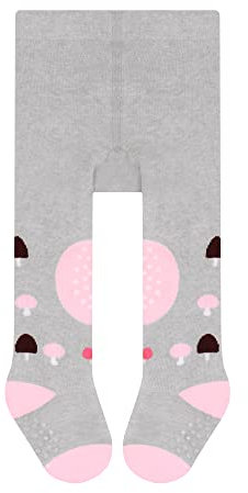 L&K-II 1er Pack Krabbelstrumpfhose Baby Mädchen Jungen Krabbelstrumpfhose mit ABS Sohle Anti Rutsch Noppen Streifen Auto Motiv 2733A 68-74