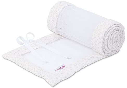 babybay nest mesh lämplig för modell original, vita glitterstjärnor rosé