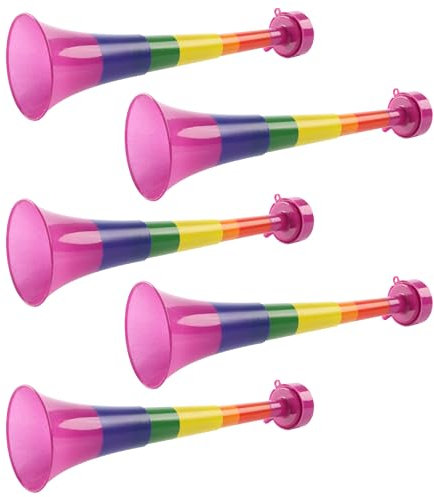 Rainbow Pride Vuvuzela – 5-27 cm langer Geräuschmacher in Regenbogenfarben – perfektes Accessoire für Stolzmonat, Stolzmarsch und Stolzveranstaltungen