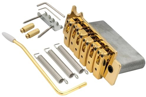 For Wilki-nson M Series 52,5 mm (2-1/16 tum) individuell sadel Tremolo Bridge Pop-in Arm 2-punkts for ST-gitarr(Gold)