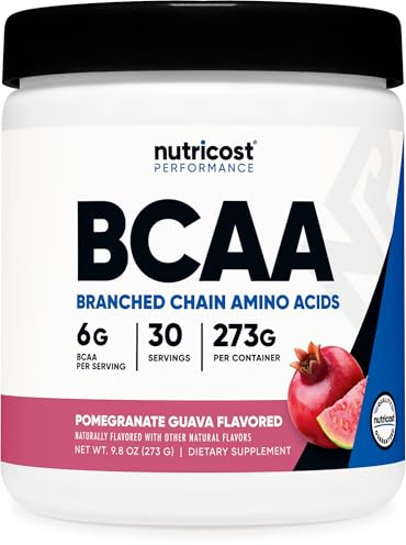 Nutricost BCAA Powder 2:1:1 (Pomegranate Guava) 30 Servings, Gluten-Free