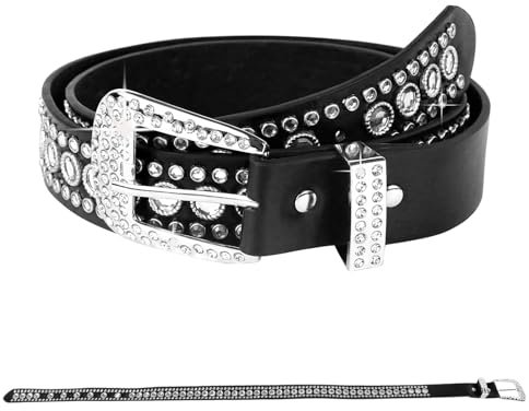 momgyaamz Nietengürtel Damen, y2k Gürtel, Punk Studded Belt, Gothic StrassGürtel, EmoGürtel 103cm, Gürtel Nieten Schwarz, 1 Stück, y2k Belt Leder Geeignet für Eine Vielzahl von Outfits
