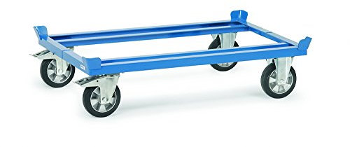 Fetra Transportgeräte mtype2811 Tintenroller, Rad, Gummi-elastischer 1200 kg Dockingstation, 282 mm Höhe, 1210 mm x 810 mm Plattform Durchmesser