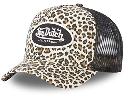 Von Dutch Casquette Homme & Femme, Trucker Leopard, Noir BE