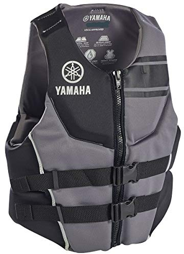 Yamaha Men's Black Neoprene Two-Buckle PFD Life Jacket Vest (Medium)