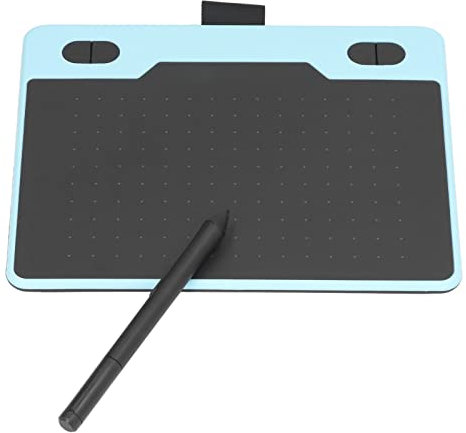 Tavoletta Grafica - Tavoletta Grafica con Sensibilità alla Pressione a 8192 Livelli, Tavolette Artistiche Digitali con 4 Tasti Personalizzabili per Desktop, Laptop, Telefono Cellulare(Blu)