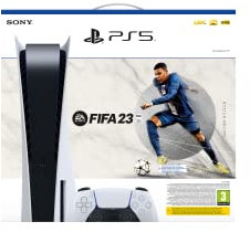 Sony PlayStation 5, CFI-1216A, 825GB SSD, Disc Edition, White + FIFA 23 (Voucher) + FIFA 23 Ultimate Team (Voucher)