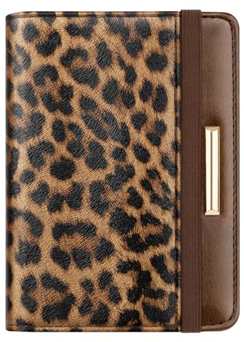 Passport Holder Cover,Traveling Passport Case Cute Passport Wallet for Women,Leopard
