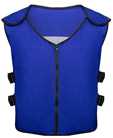 SICHUNL Summer Cooling Vest with 20 PCS Reusable Ice packs for Mascot,Teens,Men,Women, Fishing,Cycling,Running,Gardening, Blue, One Size