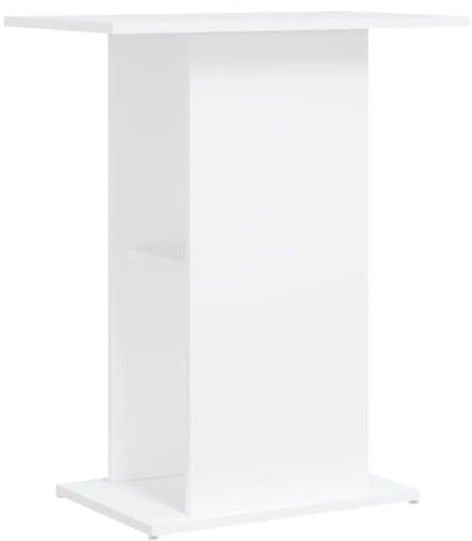 vidaXL Aquariumständer, Aquarium Unterschrank mit viel Stauraum, Aquarium Tisch mit Stabiler Oberplatte, Aquariumschrank Aquarium Halter, Weiß Holzwerkstoff
