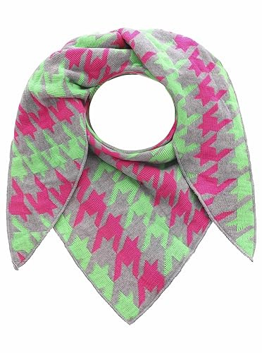 Zwillingsherz Pañuelo triangular con cachemira y lana para mujer, niña, niños, pañuelo de cachemir de alta calidad en patrón de pata de gallo, bufanda perfecta para primavera, verano, otoño e